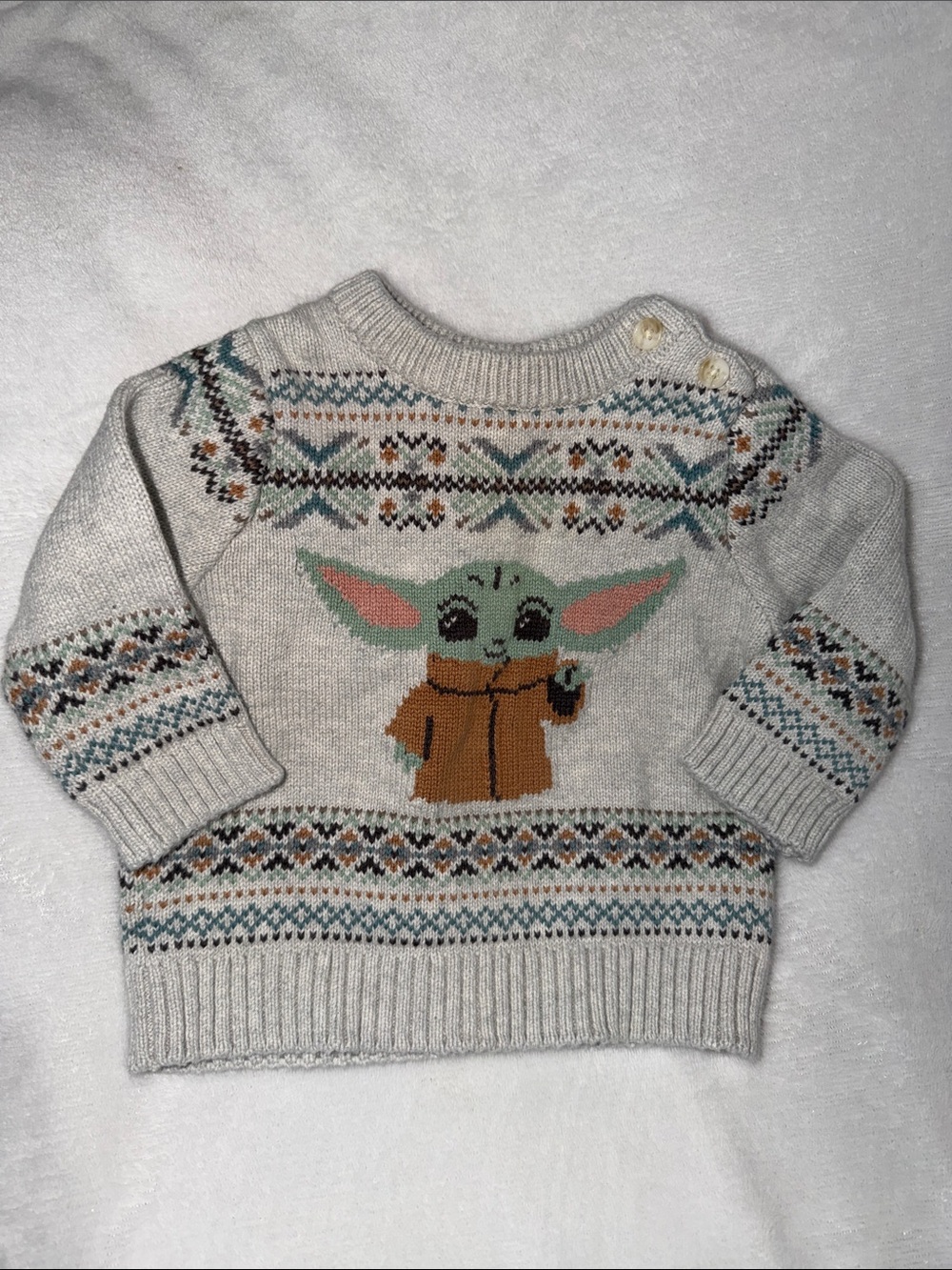 baby GAP Star Wars Knit Sweater with Fair Isle Accents -Sz. 6-12 months